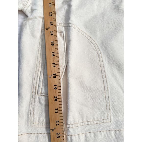 LNDN Jacket Women's Sz M Natural Half Zip Anorak Pullover Organic Cotton - Picture 9 of 9